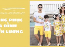 Diện đồng phục áo thun gia đình hạnh phúc với sản phẩm của Công ty TNHH DV May mặc Tiến Lương